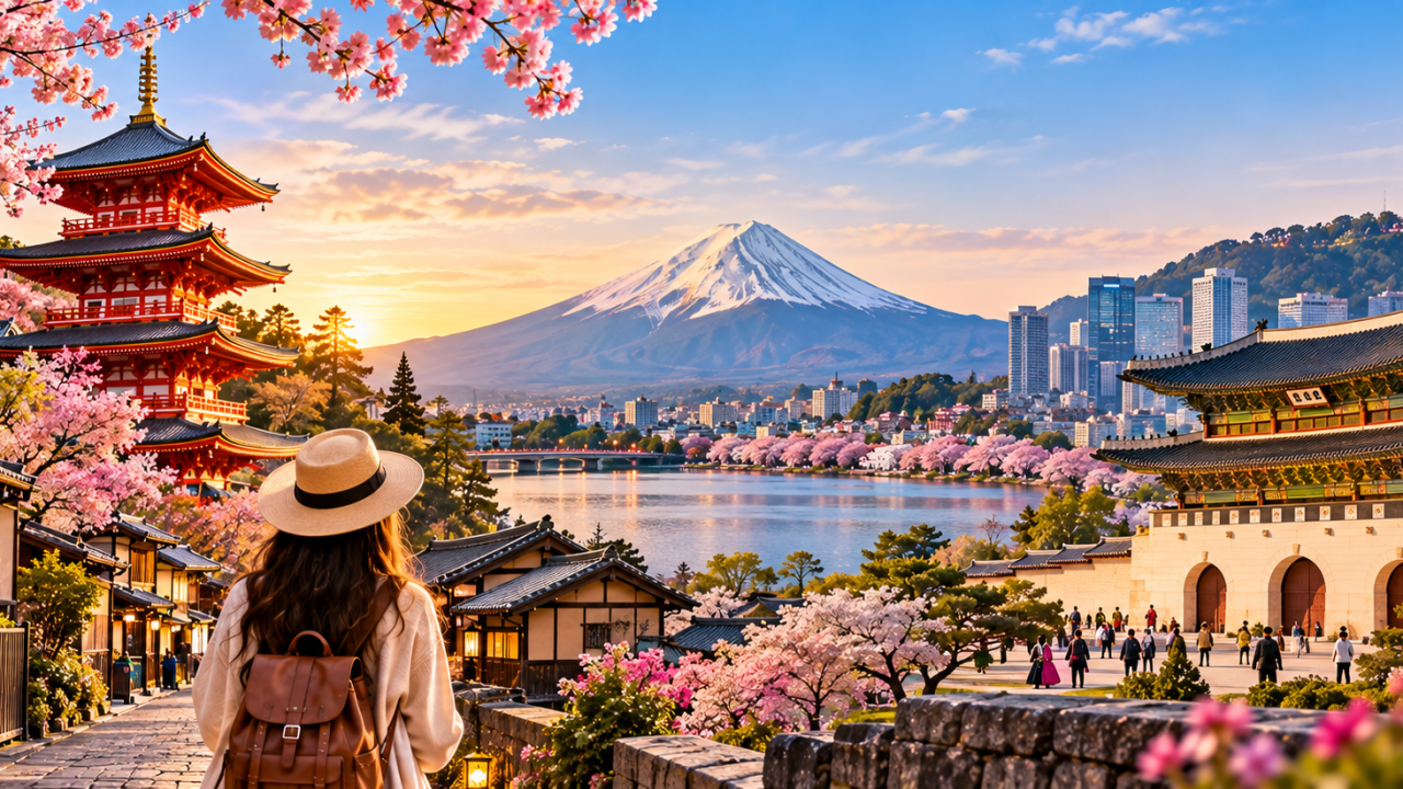 Japonya ve Kore’de Sakura Günbatımı
